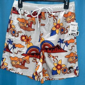 Neff Retro shorts gray orange blue